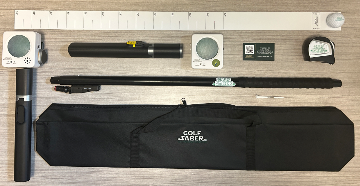 The GolfSaber Audio Feedback System - Total Setup - Black