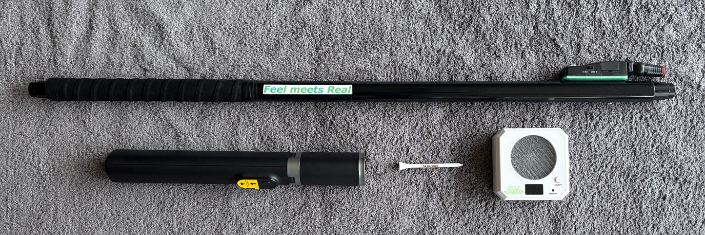 The GolfSaber Audio Feedback System - Tripod Setup - Black
