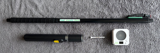 The GolfSaber Audio Feedback System - Tripod Setup - Black